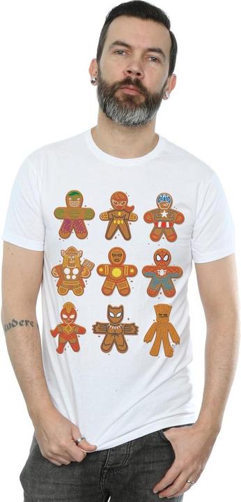 Actual product image Mens Avengers Christmas Gingerbread T-Shirt (3XL)