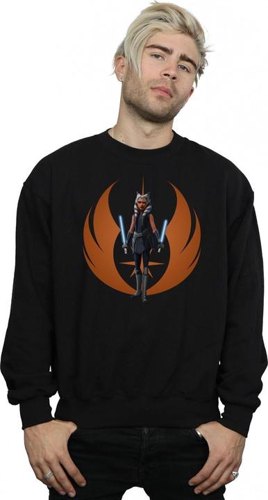 Actual product image Star Wars Mens Clone Wars Ahsoka Rebel Pose Sweatshirt (XXL)