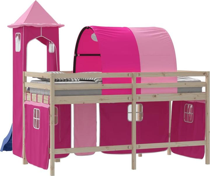 Immagine prodotto VidaXL Tende per letto a soppalco con tunnel e torre Rosa, colore