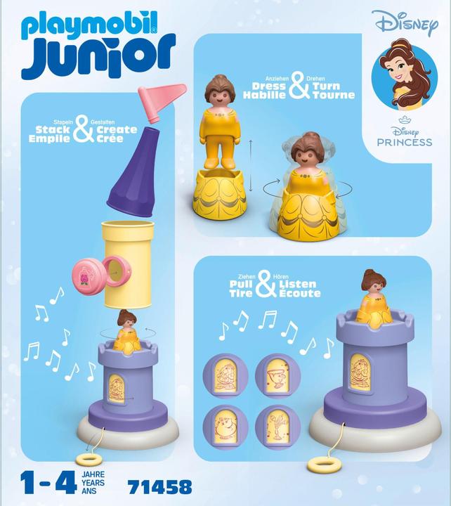 Produktbild Playmobil 1.2.3 & Disney: Belles Spielturm (71458, Playmobil Junior)