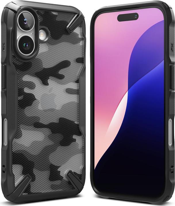 Actual product image Ringke - Fusion X Design - iPhone 16 - Camo Black (Apple iPhone 16)