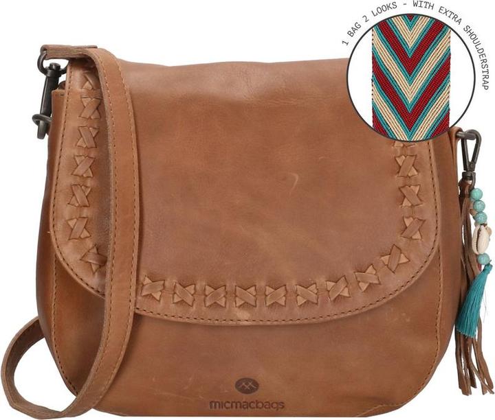 Image du produit Micmacbags Friendship -Umhängetasche ausblenden & stechen - Brown - 100% Leder