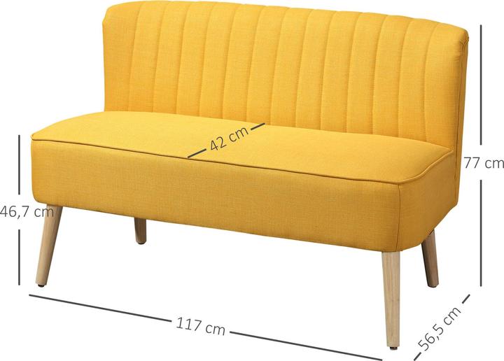 Produktbild Homcom Sofa für 2 Personen (2-Sitzer)