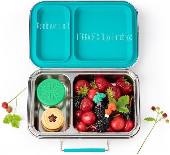 Actual product image Lekkabox Stainless Steel Piecers Set of 4, Dino