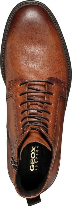 Actual product image Geox Mens Tiberio Patent Leather Ankle Lace Up Boots (42)