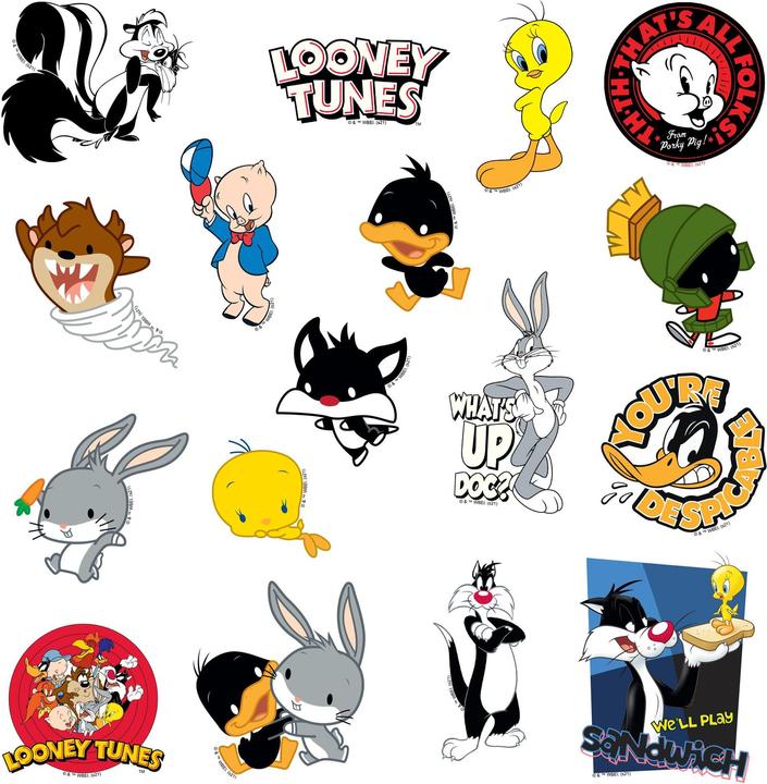 Actual product image Looney Tunes Deluxe Character Stickers (Pack of 50)