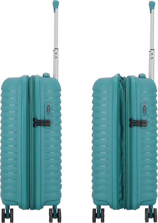 Image du produit D&N Travel Line 4500 4 roues trolley cabine S 55 cm avec soufflet d'extension (38 l, Bagage à main (jusqu'à 50l))
