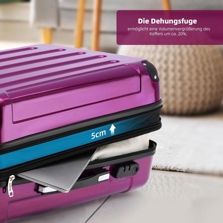 Image du produit Beibye 2048 Reisekoffer mit Zwillingsrollen (M (50 - 90l))