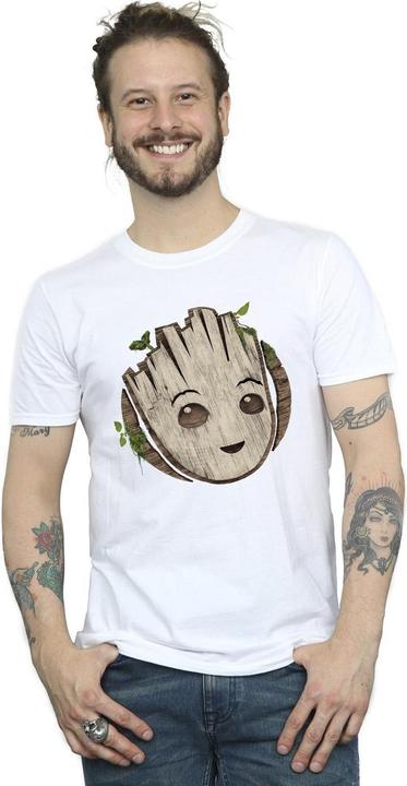 Immagine prodotto I Am Groot Wooden Head Maglietta Uomo (L)