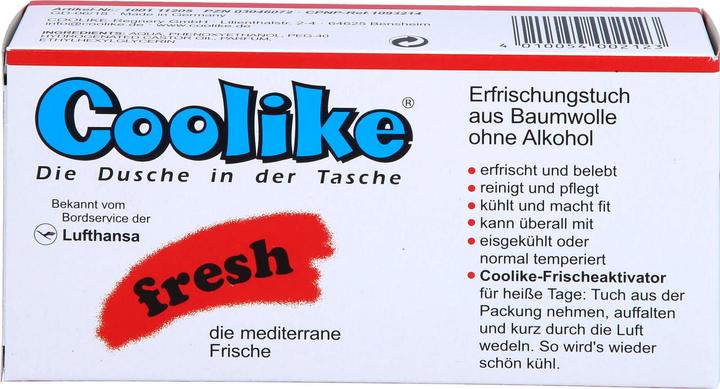 Produktbild Coolike Fresh Erfrischungstücher ohne Alkohol (Reinigungslotion, 357.84 ml)