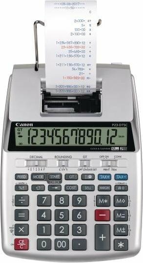 Produktbild Canon Tischrechner P23DTSC silber/metallic, LC-Display: 12-stellig, Ausführung: druckend (Batterien)