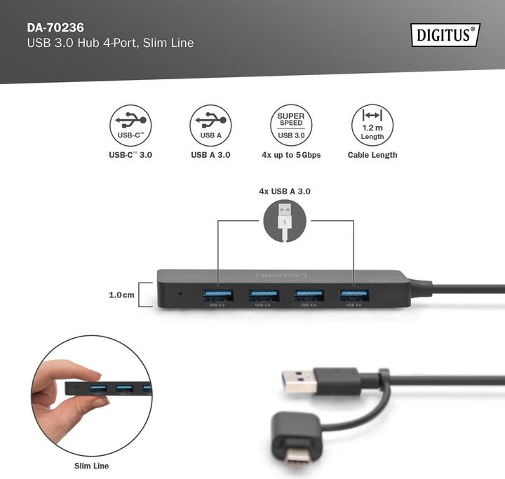 Immagine prodotto Digitus DA-70236 (USB-C, 4 Porti)