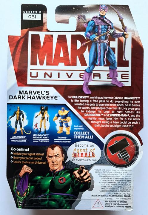 Actual product image Hasbro Marvel Universe - Marvel's Dark Hawkeye Action Figure Series 2/031 (2010)