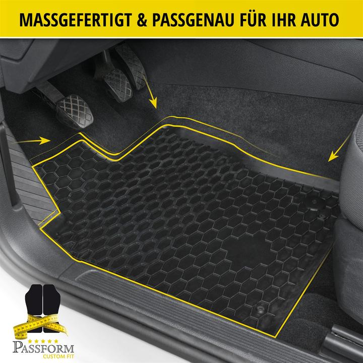 Immagine prodotto Walser Tappetini in gomma adatti per Peugeot 3008 SUV, 2005-2012, Fumatten Tappetini auto in gomma (2 tappetini anteriori + 2 tappetini posteriori)