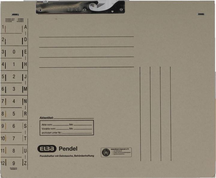 Immagine prodotto Elba Cucitrice a pendolo con tasca, DIN A4, cartone Manila, grigio (A4, 50 x)