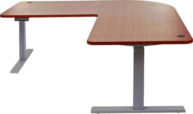 Image du produit Swisshandel24 Bureau d'angle, bureau informatique, réglable en hauteur électriquement 178x178cm 84kg naturel (178 x 178 cm)
