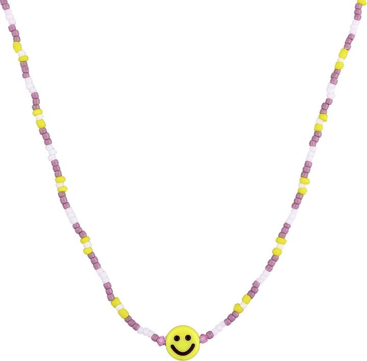 Actual product image Elli Multi-Color, Smiley (925 Sterling silver gold-plated, Glass crystal, Glass, Plastic, 36 cm)