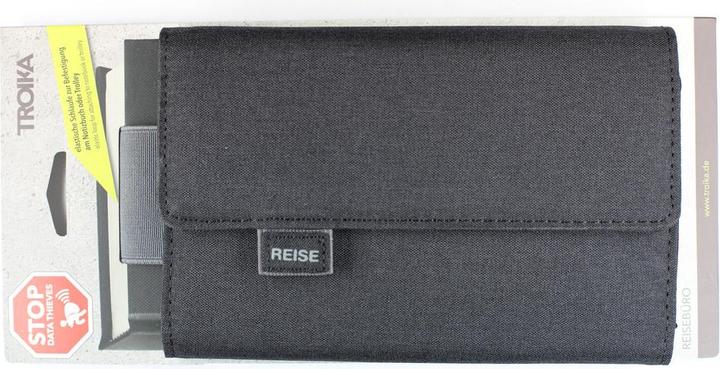Troika REISEBÜRO Organizer-Etui für Reisedokumente, schwarz, grau (Dokumenten- & Geldtasche)