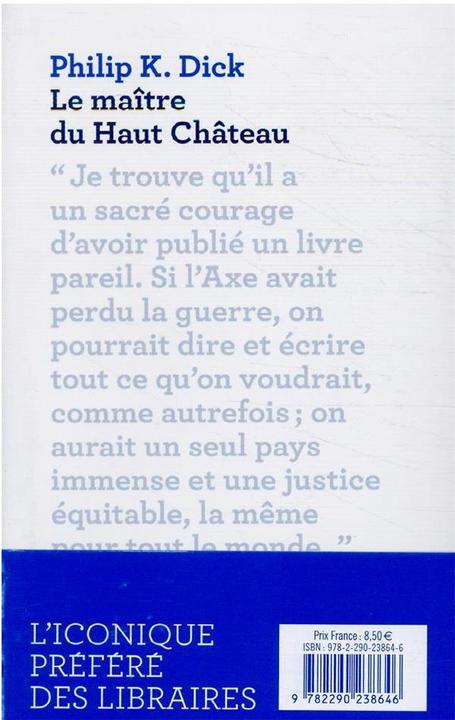 Actual product image Le maître du Haut Château (French, Dick Philip K., 2021)