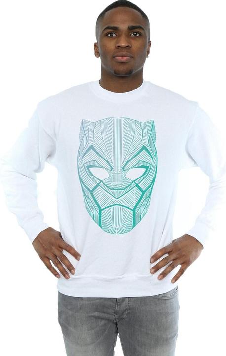 Image du produit Mens Black Panther Tribal Mask Cotton Sweatshirt (L)
