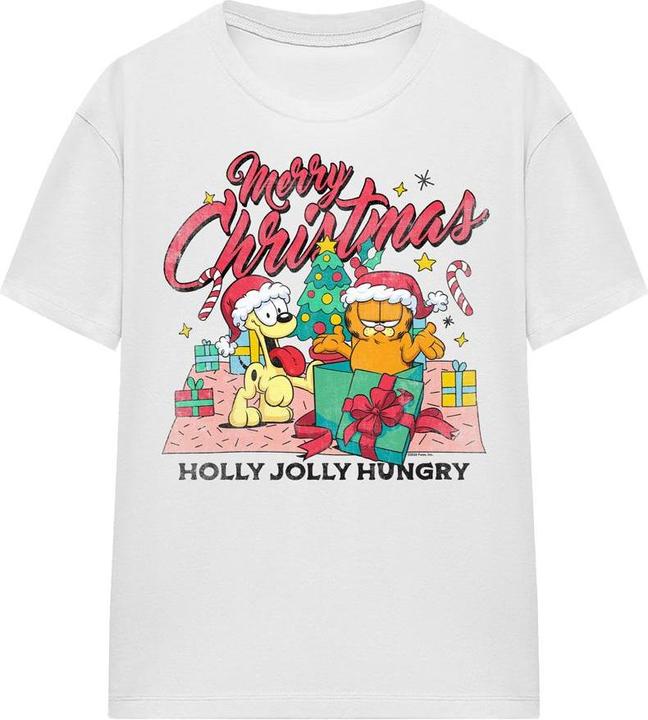 Actual product image Garfield Unisex Adult Merry Christmas T-Shirt (L)