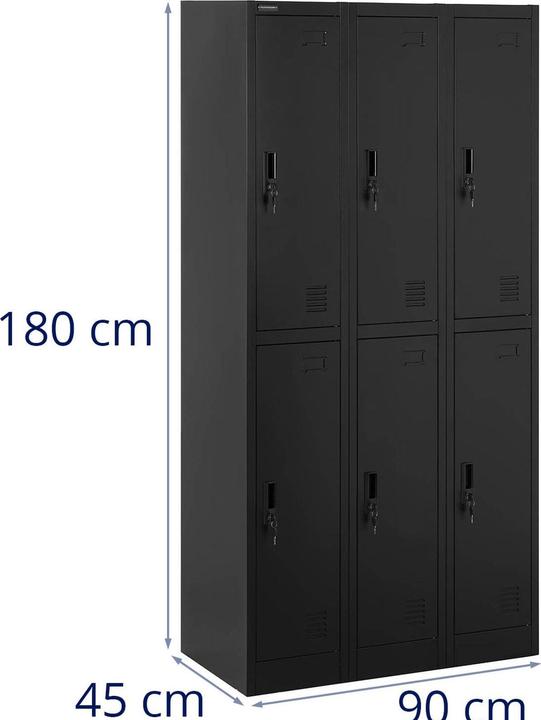 Produktbild Fromm & Starck Spindschrank Schliessfachschrank Metallschrank abschliessbar 6 Spinde 200 kg (90 x 45 cm)