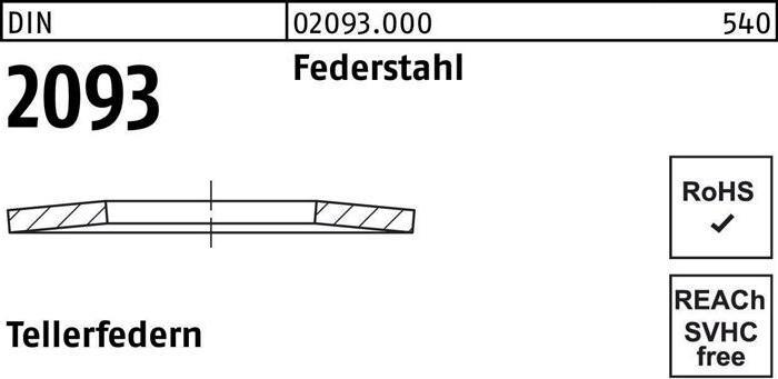 Actual product image Cup spring DIN 2093 50 x25,4x3,0 Spring steel