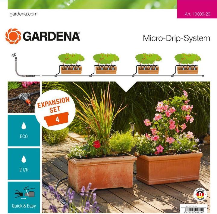 Produktbild Gardena MDS Erweiterungsset Pflanztröge (Tropfbewässerung Set)