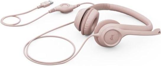Actual product image Logitech Wired H390 headset - ROSE - USB (Cable, USB-A)