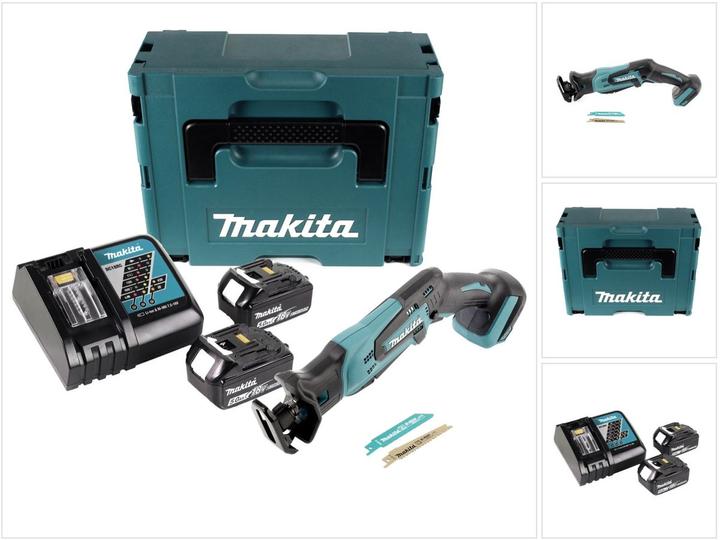 Actual product image Makita DJR 183 RTJ Cordless Reciprocating Saw 18 V + 2x Batteries 5.0 Ah + 1x Charger + Makpac