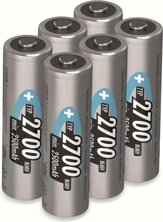 Produktbild Ansmann Mignon (AA)-Akku NiMH HR06 (6 Stk., AA, 2700 mAh)