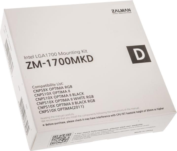 Actual product image Zalman ZM-1700MKD Intel LGA 1700 Mounting Kit