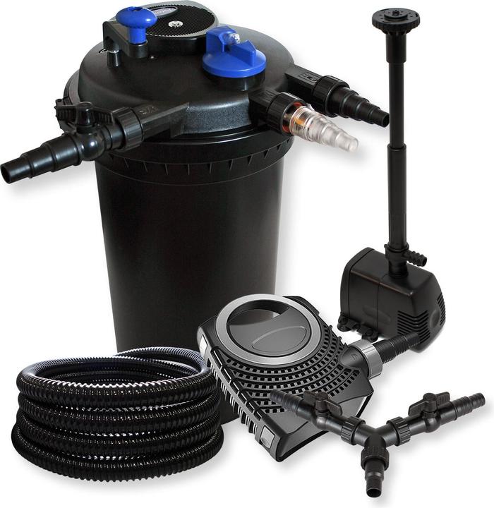 Produktbild SunSun DruckTeichfilter Set 30000l 18W UVC NEO8000 70W Schlauch Springbrunnen