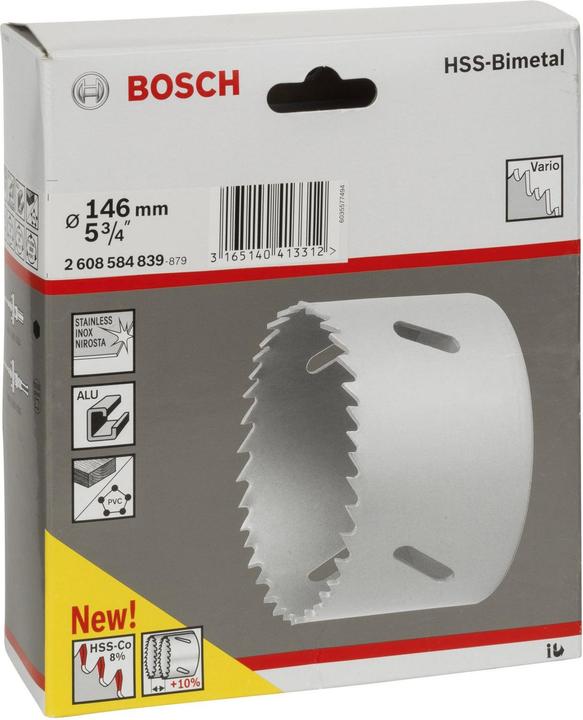 Produktbild Bosch Professional Zubehör Lochsäge HSS-Bimetall für Standardadapter, 146 mm, 5 3/4-Zoll (146 mm)