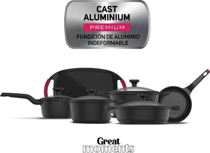 Image du produit Taurus Great Best Moments Casserole 18 cm avec couvercle - KCK3018 (18 cm, Casserole à manche, Fonte)