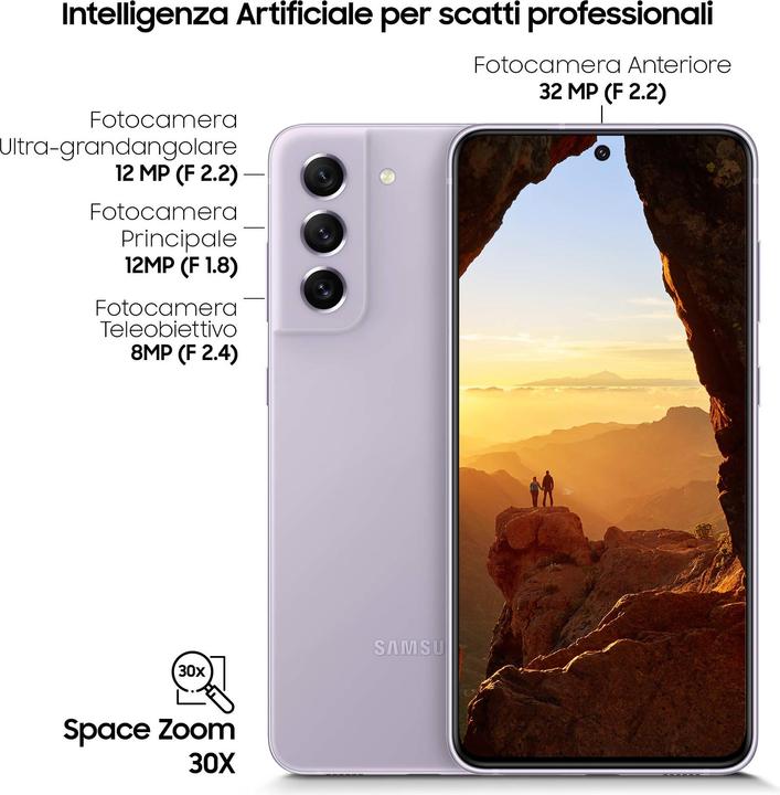 Produktbild Samsung Galaxy S21 FE 5G EU (128 GB, Lavender, 6.40", Dual SIM, 12 Mpx, 5G)