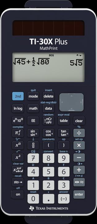 TI 30X Plus MathPrint (Solarzellen, Batterien)