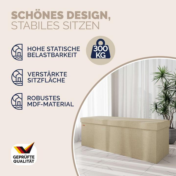 Immagine prodotto Casaria Pouf 2 o 3 posti seduta contenitore (115 cm)