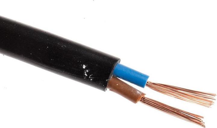 Actual product image Rs Pro H03VVH2-F 2192Y 2Core 0.75mm Black Cable (100 m)