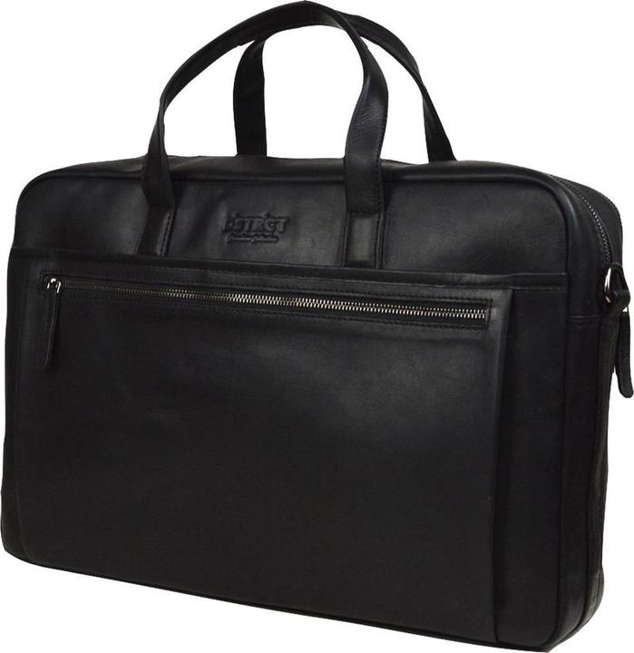 Image du produit DSTRCT Leren Business Laptoptas - 17 inch laptopvak met rits - Zwart - Luxe volnerfleder (17")