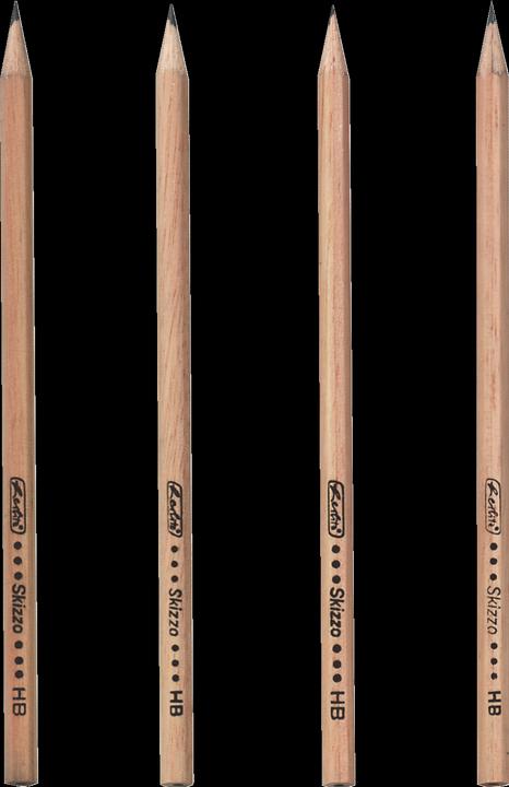 Actual product image Herlitz Pencil Skizzo natural, hexagonal, hardness HB (HB, 4 x)
