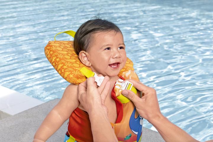 Actual product image Bestway Puddle Jumper® life jacket small whale with textile cover, 0-2 years (Up to 15Kg)