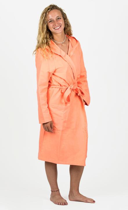 Nabaiji Bathrobe microfibre ladies compact hood - coral