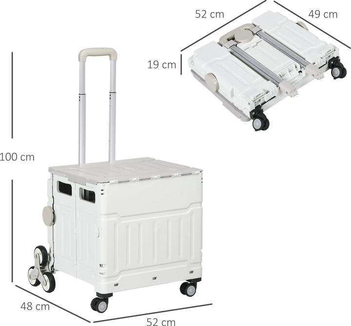 Immagine prodotto Homcom Carrello spesa con manico telescopico