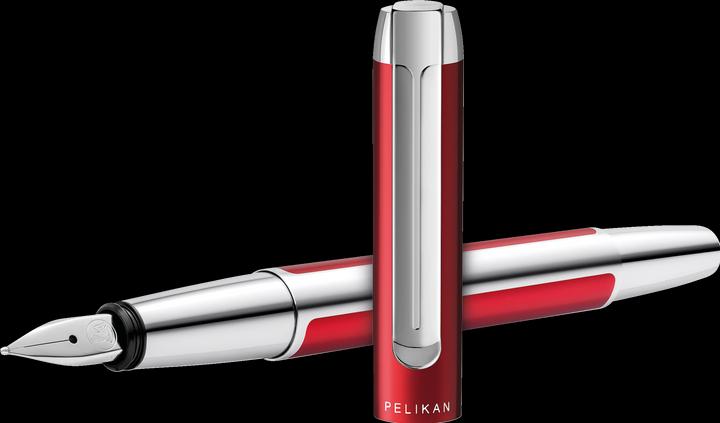 Actual product image Pelikan Fountain pen PURA P40 Bordeaux M gift box (Silver, Bordeaux red, 1 x)