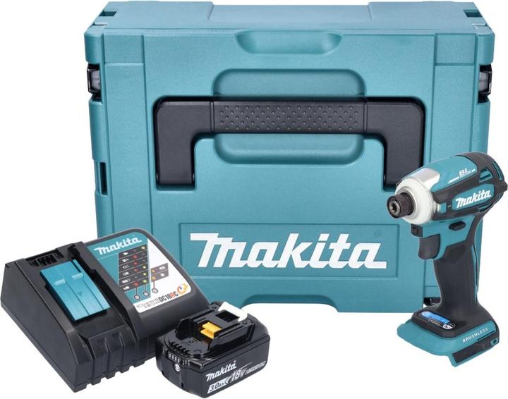 Actual product image Makita DTD 172 RF1J Cordless impact wrench 18 V 180 Nm 1/4" brushless + 1x rechargeable battery 3.0 Ah +