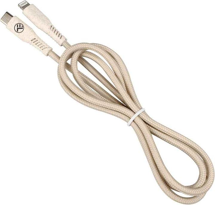 Produktbild Tellur Grünes Datenkabel Typ-C zu Lightning 2,4A PD20W 1m Nylon creme (1 m, USB 3.2 Gen 1, 20 W)