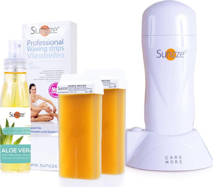 Sunzze Warmwachs Roll-On, Set Honig