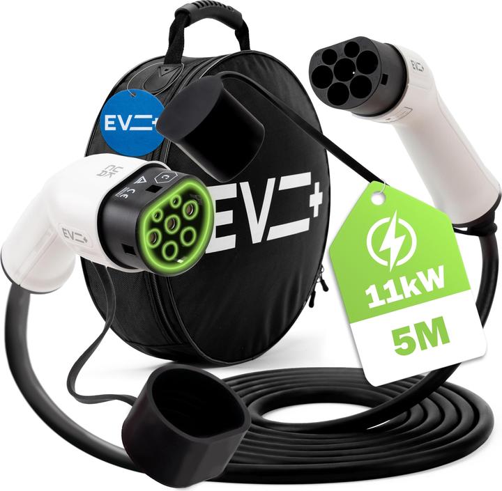 Produktbild Ev + EV+ Charging Cable Type 2 to Type 2 16A 3 Phase 5m (11 kW, 16 A, 5 m)