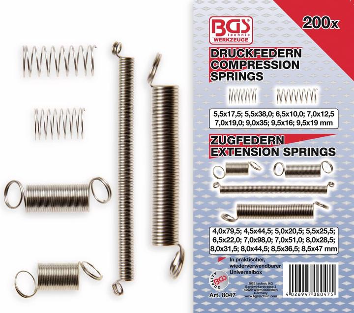 Actual product image BGS Range of springs